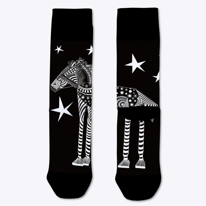 Doodle horse and stars...