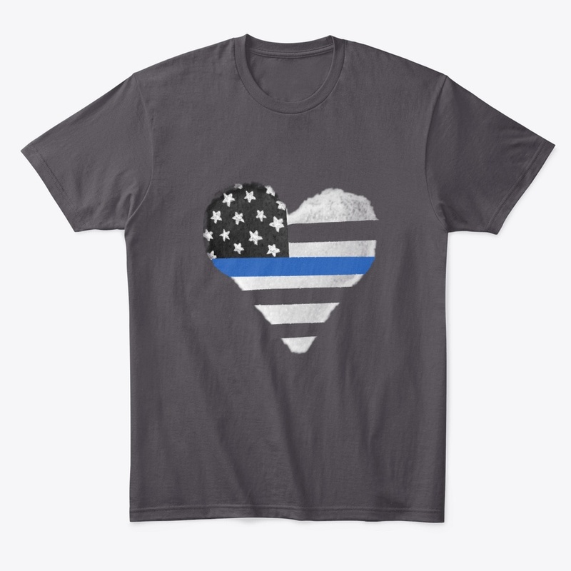 Thin Blue Line Heart