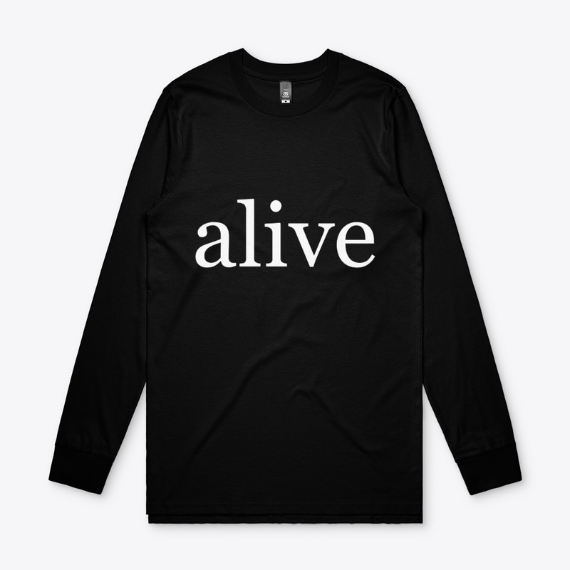 Alive Written in White