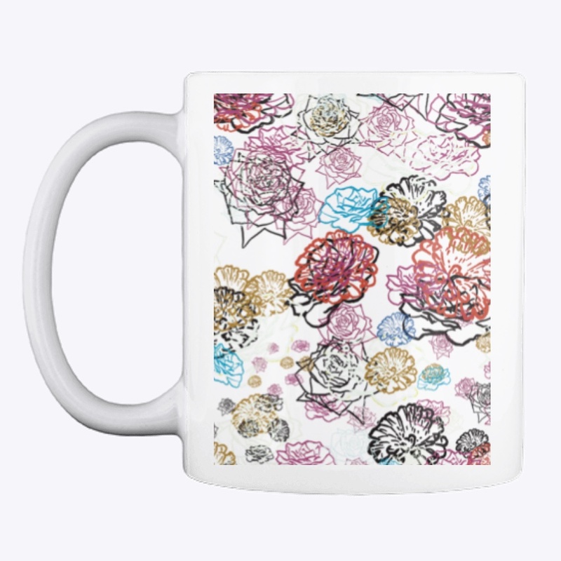 Zinnias and Roses