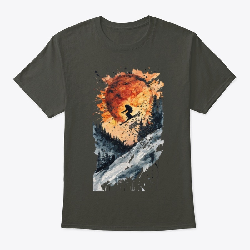 an apparel with a person skeing