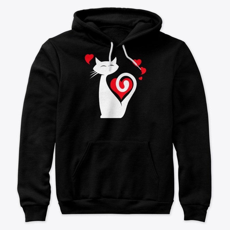 CAT LOVE HEART VALENTINES DAY CATS LOVER