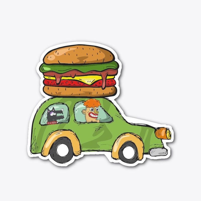 HAMBURGER DELIVERY STICKER