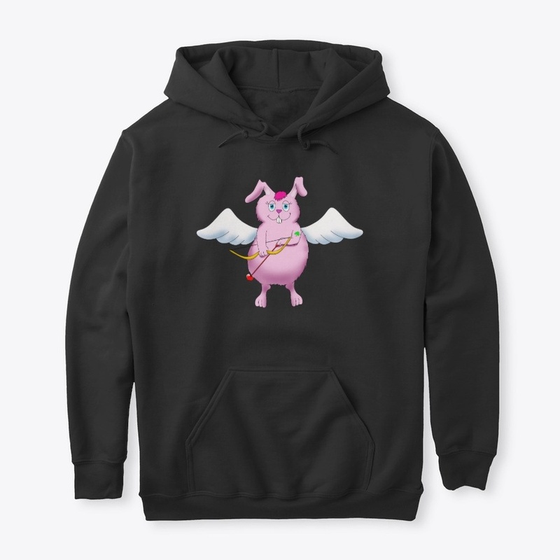 Pink Fluff Easter Bunny Cupid 