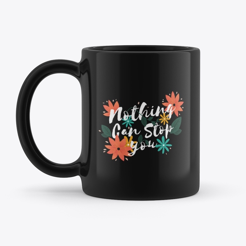Slogan with flowers