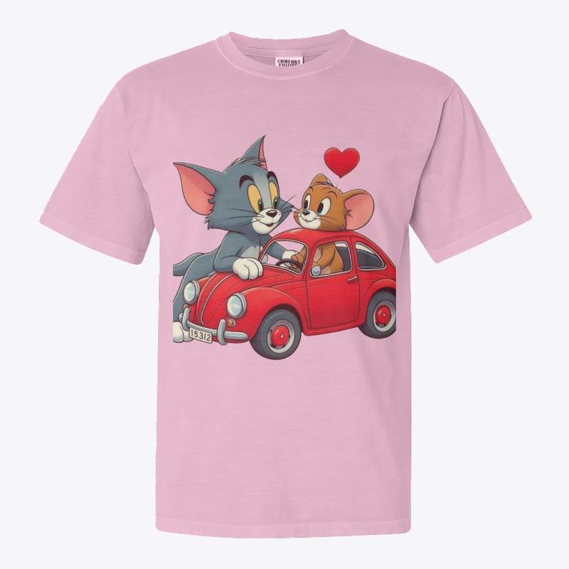 Cartoon Love Ride Kid Hoodie