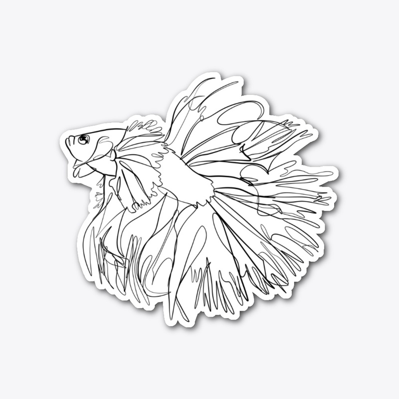 Minimalistic Dumbo Crowntail Betta