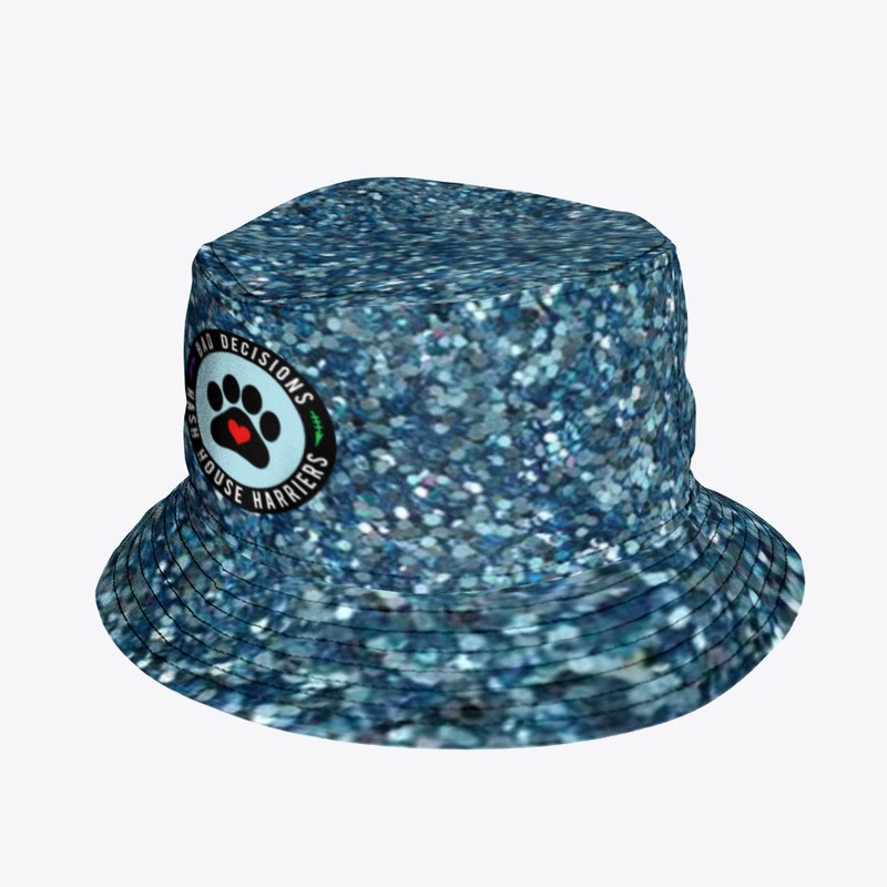 Blue Glitter Print Hat