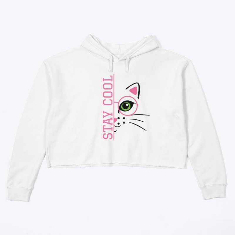 Cute little Cat - Crop Women's Hoodie