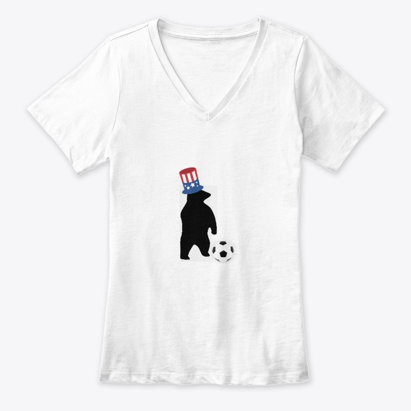  American flag football Tee w/ bear