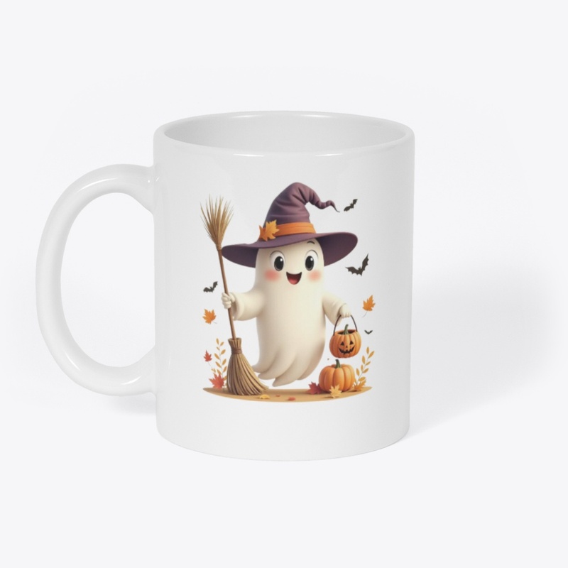 Cute Witchy Ghost Halloween Design