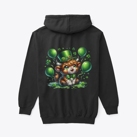 St Patty Balloons Black Maglietta Back