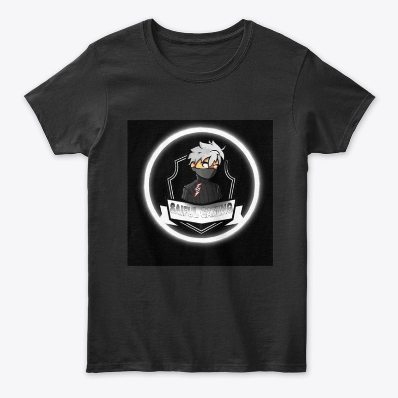 SAIFUL LOGO FOR BLACK DESIGN T-SHIRT