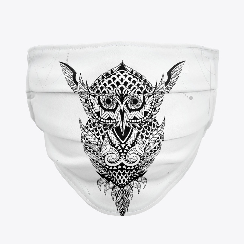 geometrical-owl-design face mask