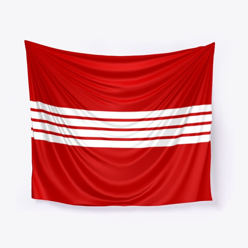 Classic White Stripes On Red