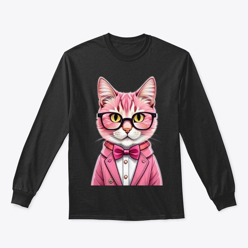 Glasses & Grins: Pink Cat Tee