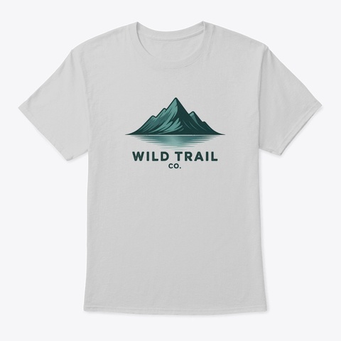 Wild Trail Mountain  Light Steel T-Shirt Front