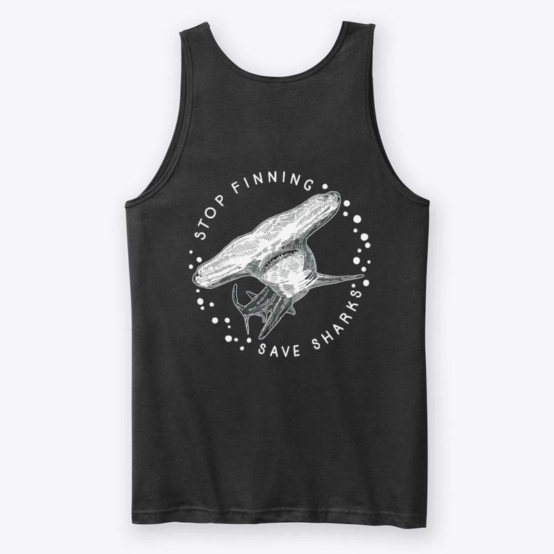 Stop Finning - Hammerhead (Grey Circle)