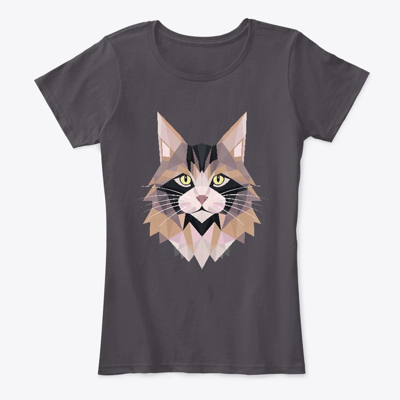 Maine Coon Cat geometric art