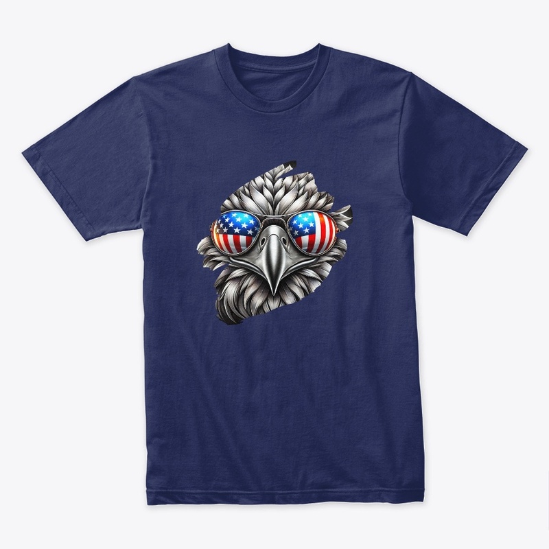 Eagle Art with American Flag Sunglasses