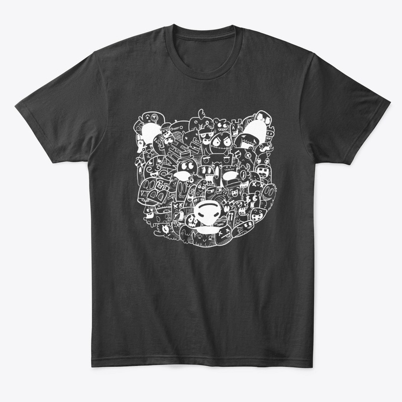 Bear with me: Bear doodle design Black