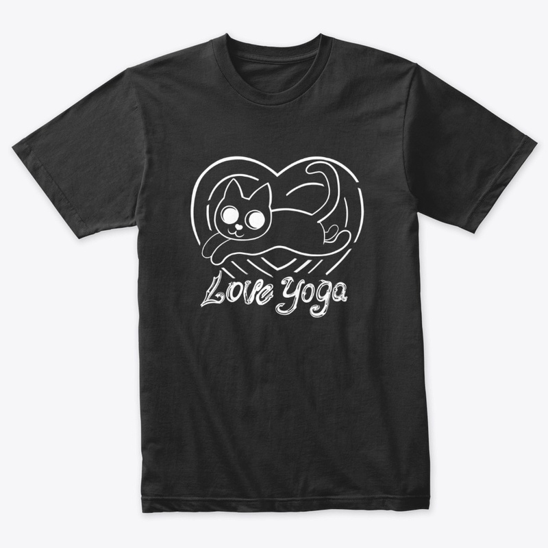 Love yoga cat_white
