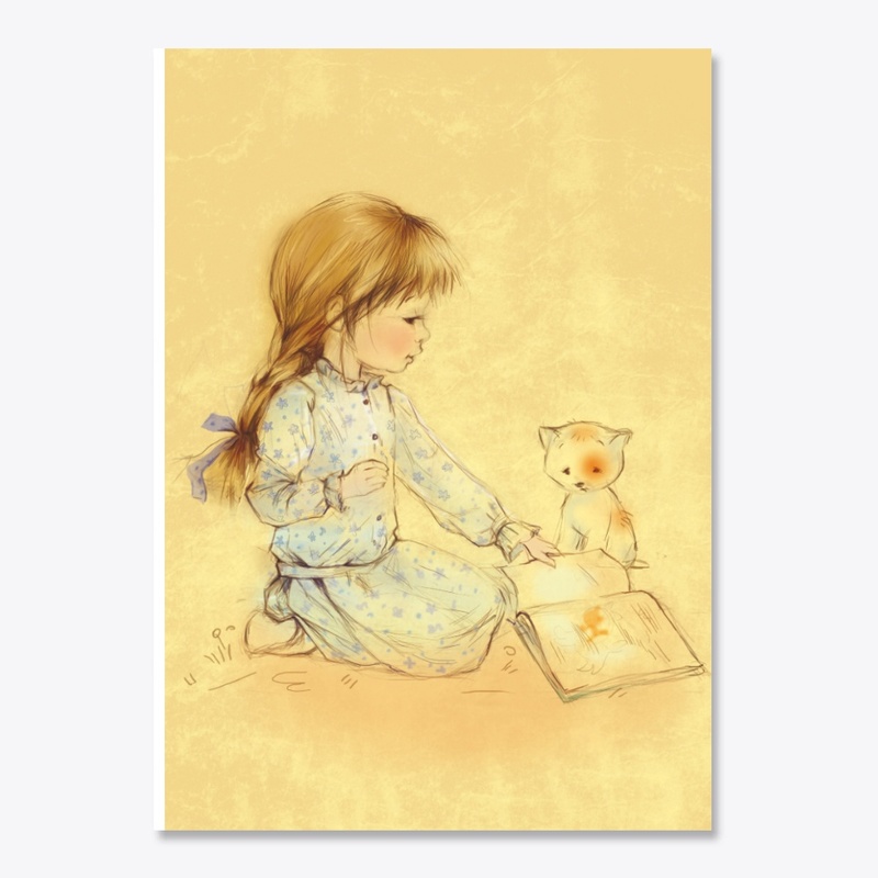 The girl reads