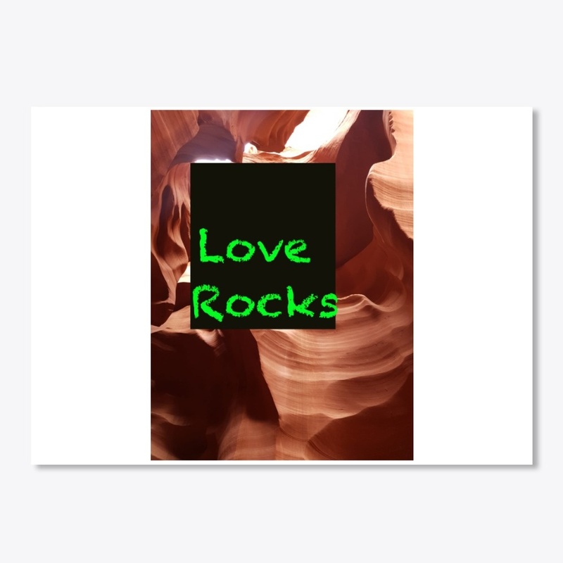 Love Rocks Funny Neon Green Nature Pic