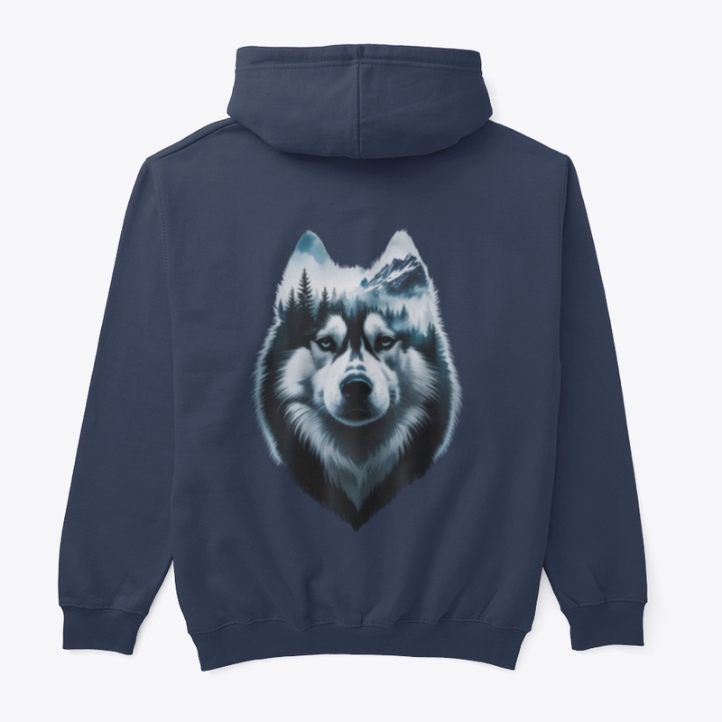 Siberian Husky Forest Nature Art Tee