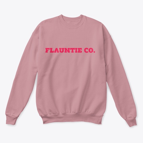 Pink Flaunt Font Dusty Pink Maglietta Front