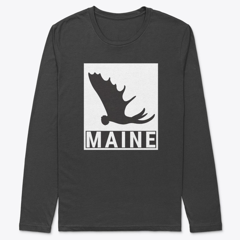 Custom Maine Moose Shed Hunting Shirt Dk