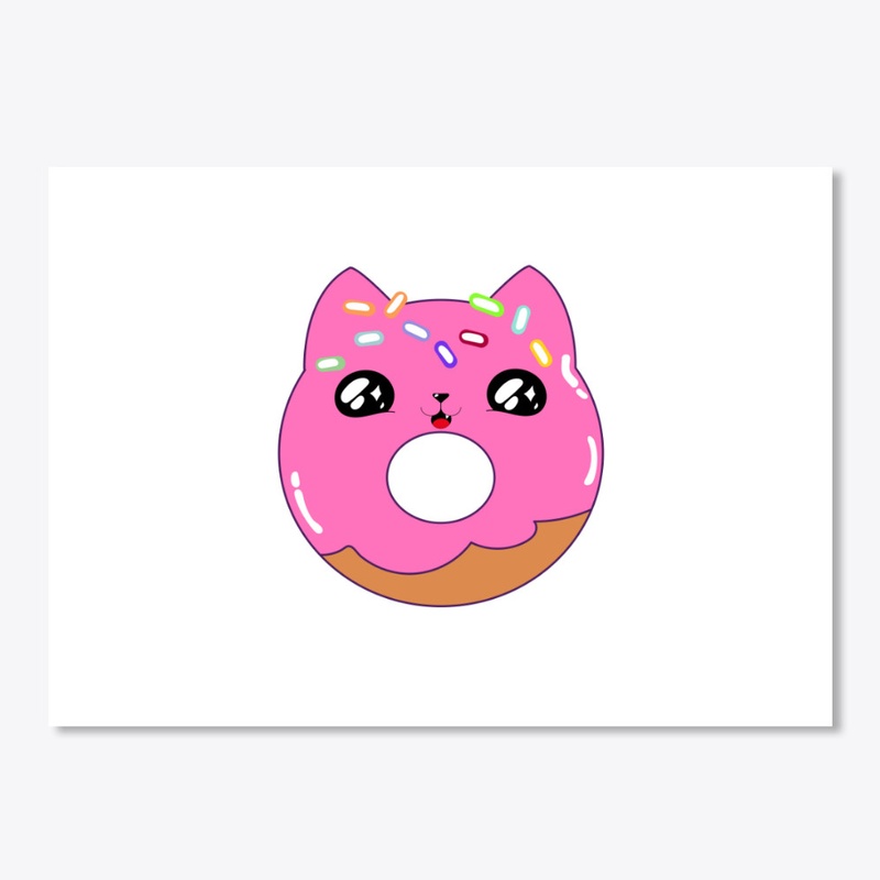 Donut Cat  - Cute donut cat design
