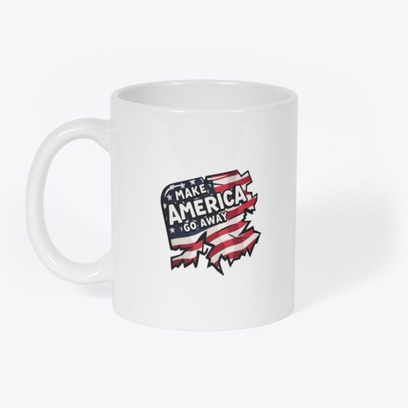 MAGA “Make American Go Away Torn Flag“ 