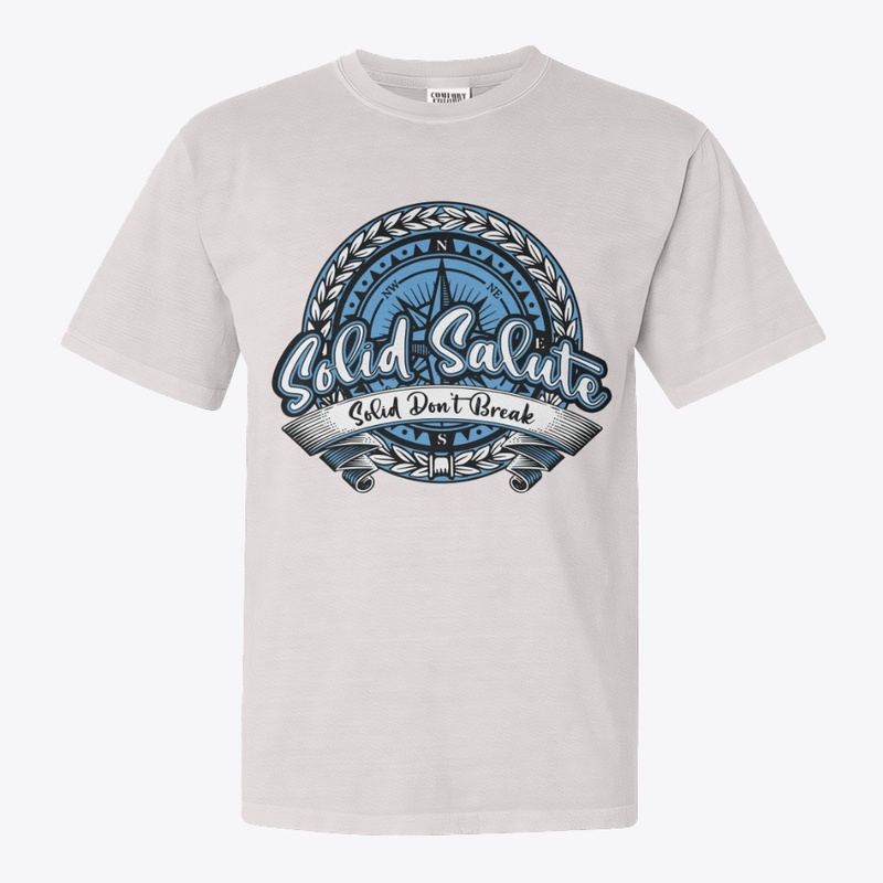 Sky Blue/Wht Solid Salute Badge