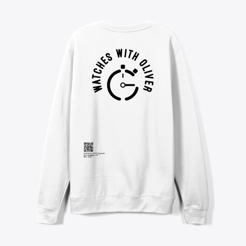 Watches with Oliver White Unisex Sweater