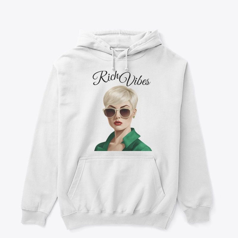 Rich Vibes-White Woman-Hoodie