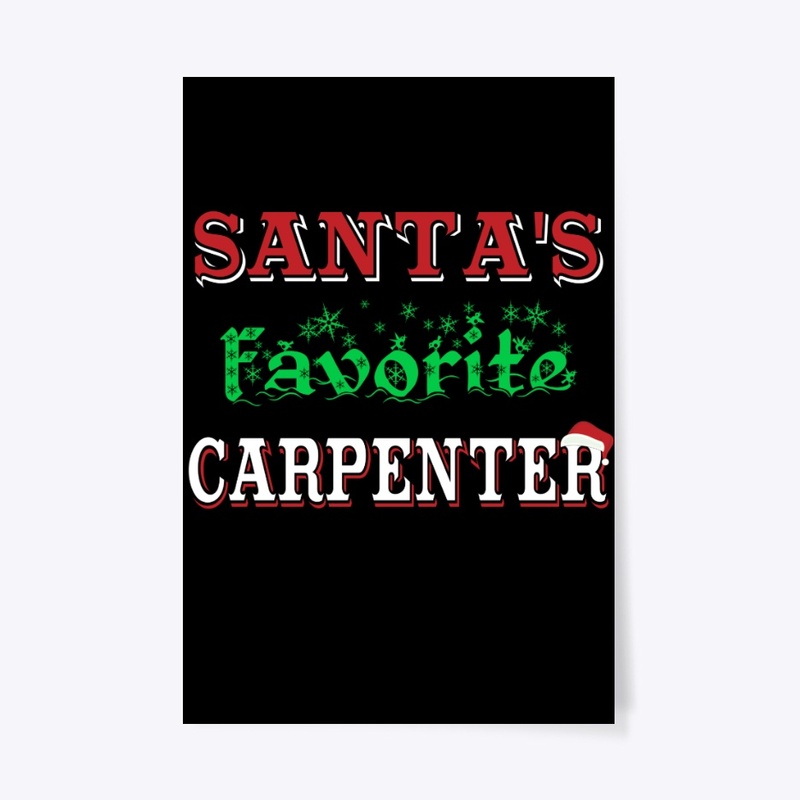 Santas Favorite Carpenter Gift Men Women