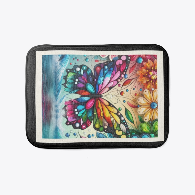 Floral Harmony : Butterfly & Blooms