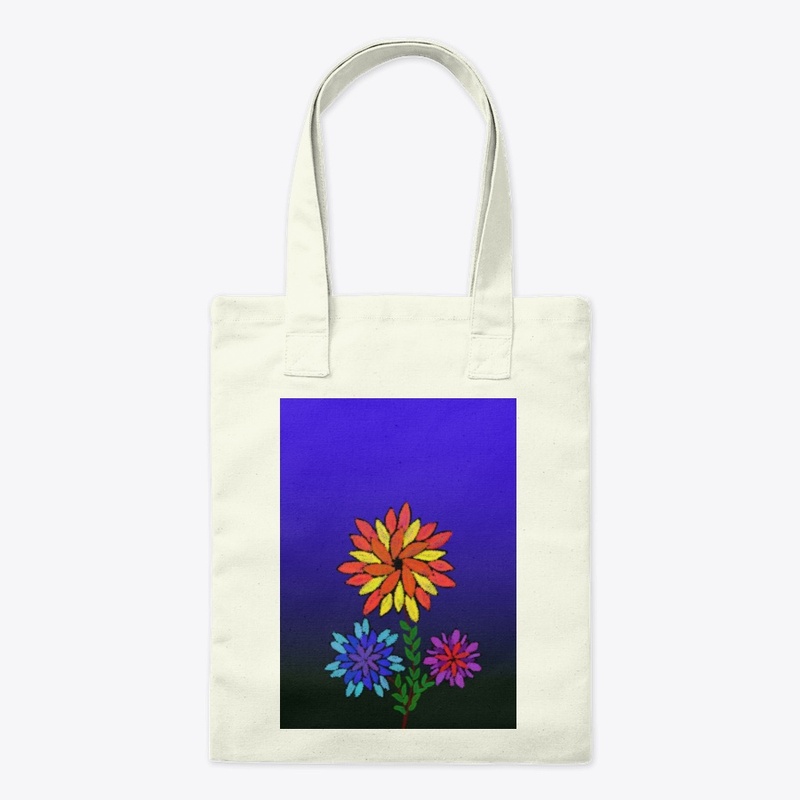 Multi colored flower in a night backdrop