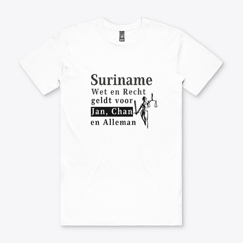 T-Shirt Slogan Wet En Recht WHITE