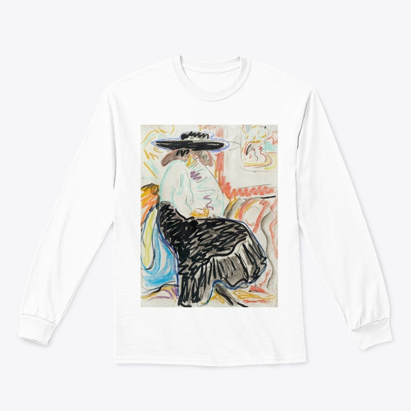 Seated Woman Long Sleeve Tee