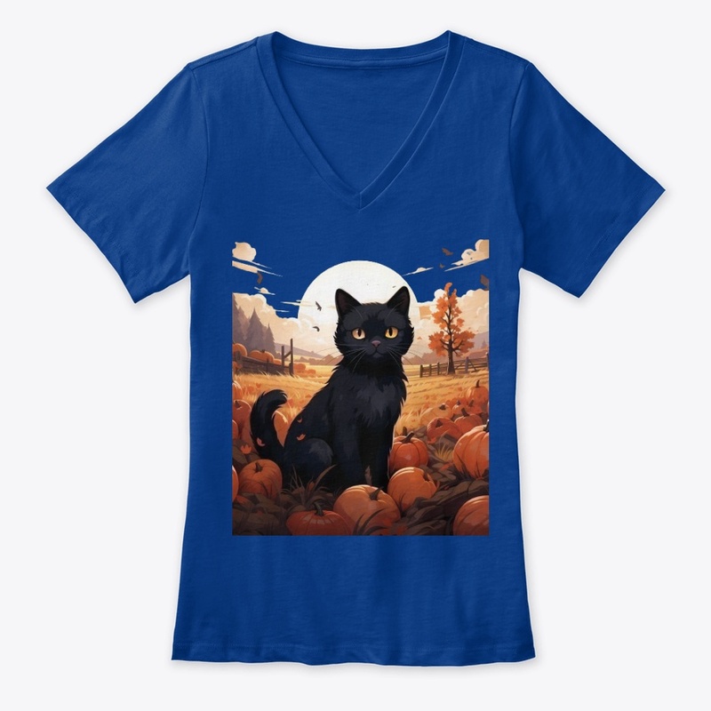 Cat Halloween SunSat Tee Design 