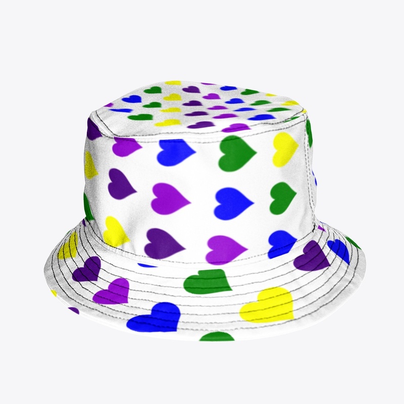 Rainbow of Hearts Bucket Hat