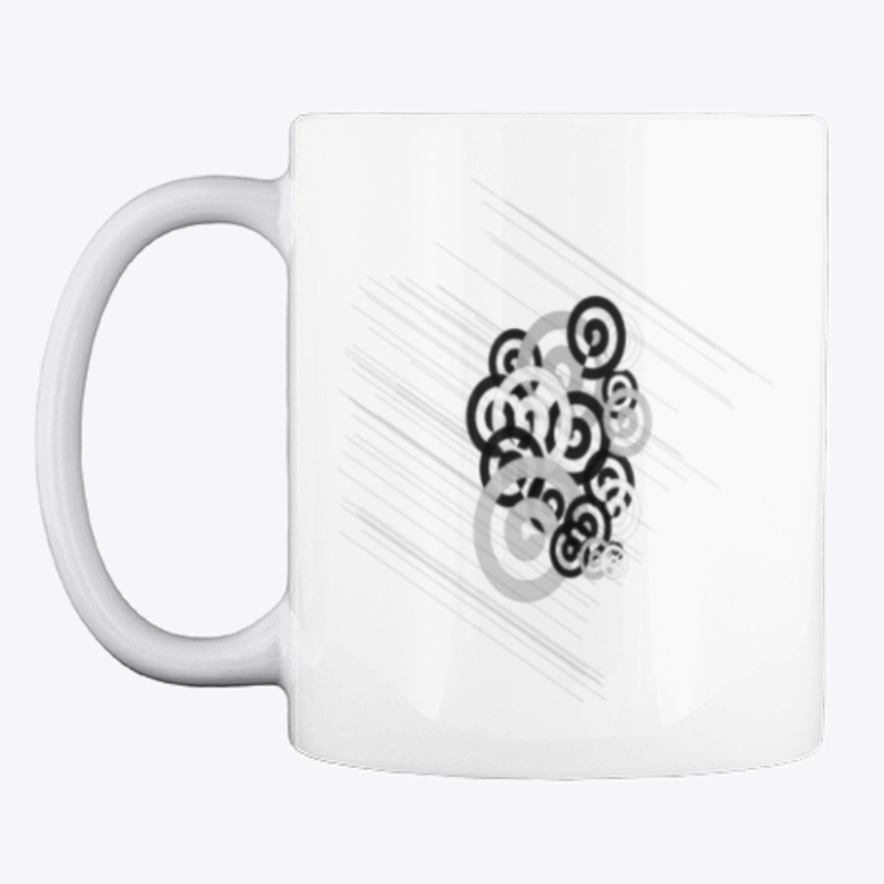 abstract monochrome rings