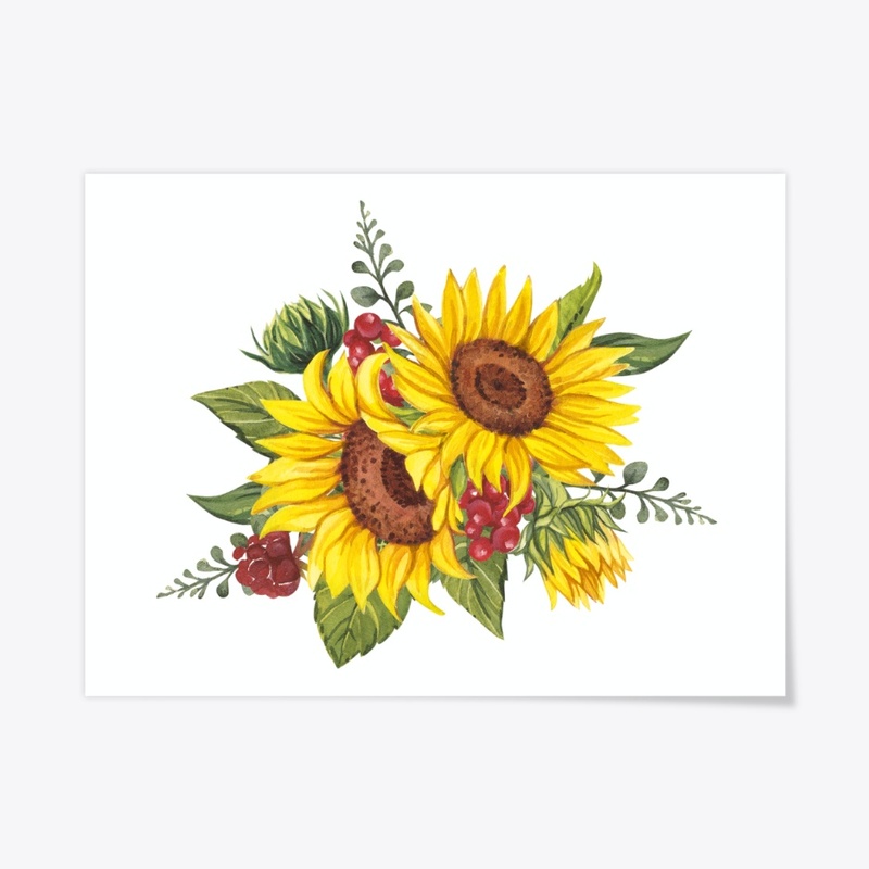 Yellow Sunflower print