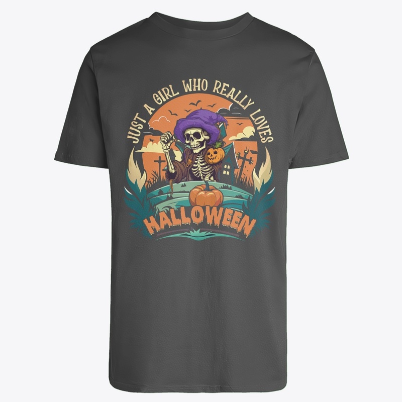 Girl Who Loves Halloween Skeleton Shirt