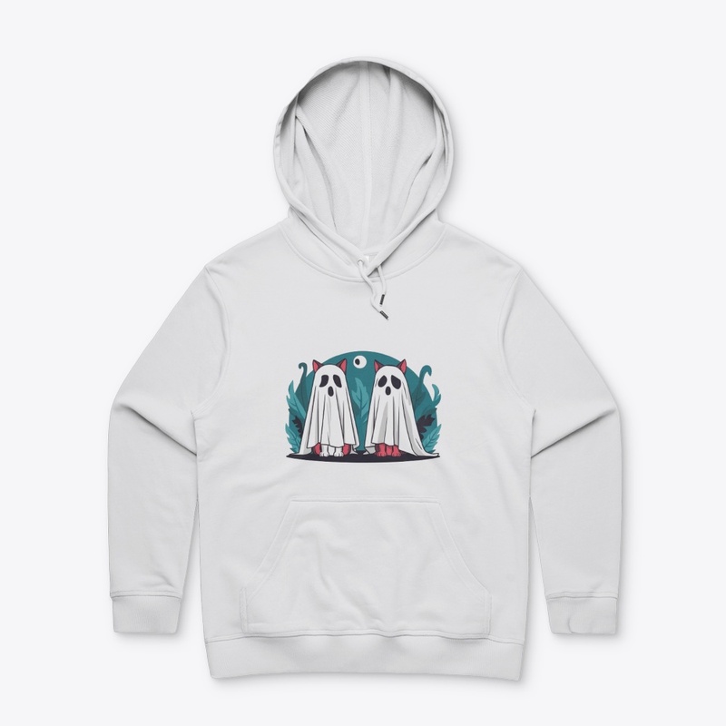Spooky Cats in Ghost Costumes