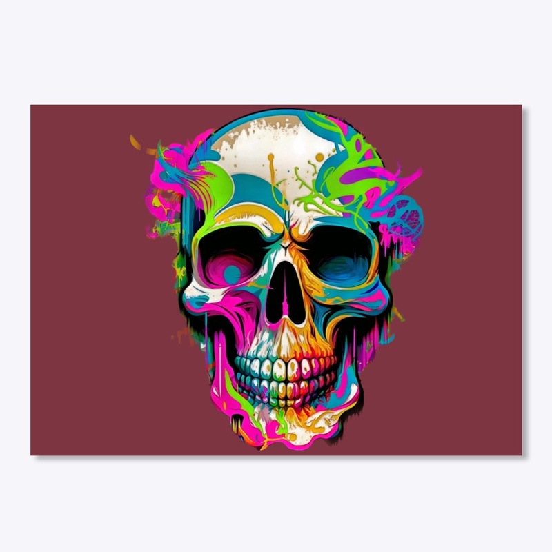 Skull graffiti street design