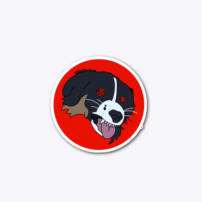 demon collie sticker
