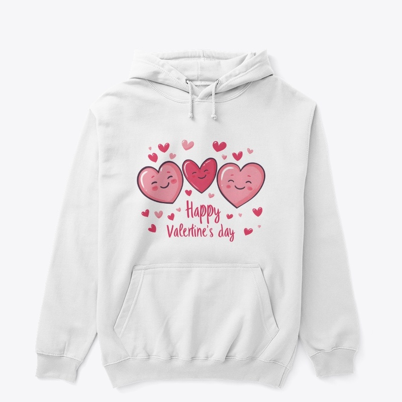 Valentine's day, hearts white t-shirt